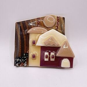 House Pins by LUCINDA Yates Classic FarmHouse Silo Cow Pin Brooch Vintage USA